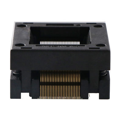 Test seat QFP100-0.5 aging seat with underground pressure spring piece LQFP programming seat high-temperature resistant 