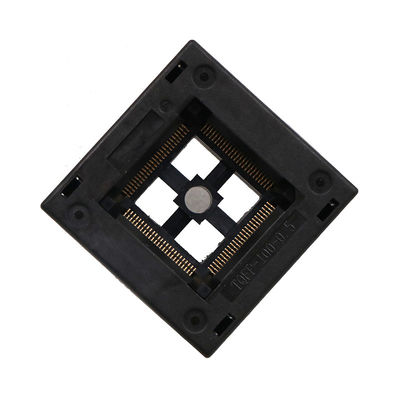 Test seat QFP100-0.5 aging seat with underground pressure spring piece LQFP programming seat high-temperature resistant 