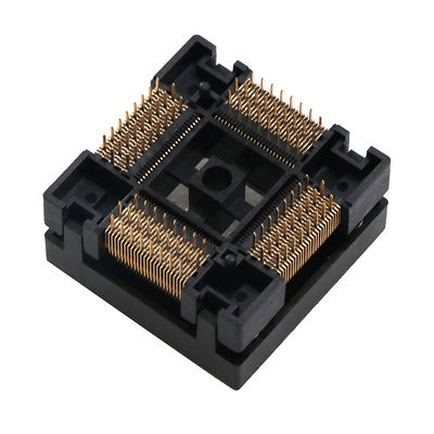 Test seat QFP100-0.5 aging seat with underground pressure spring piece LQFP programming seat high-temperature resistant 