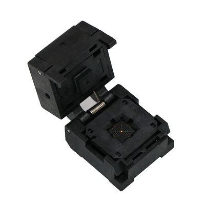 QFN52 Burn in Socket  MLF52 IC Test Socket Pitch 0.4mm Alloy Clamshell Chip Size 6*6 Flash Adapter Programming Socket