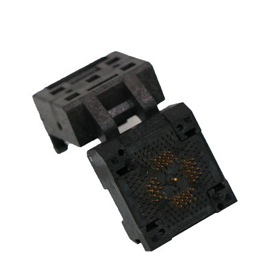 QFN52 Burn in Socket  MLF52 IC Test Socket Pitch 0.4mm Alloy Clamshell Chip Size 6*6 Flash Adapter Programming Socket