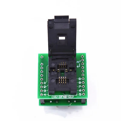 ANDK QFN8 DFN8 WSON8 High Current Socket Pin Pitch 1.27mm IC Body Size 6x8 mm Clamshell Test Socket ZIF Adapter Kelivn