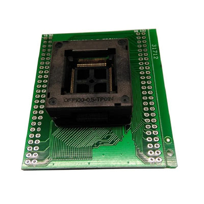 TQFP100 FQFP100 QFP100 to DIP100 Programming Socket OTQ-100-0.5-09 Pitch 0.5mm IC Body Size 14x14mm Test Socket