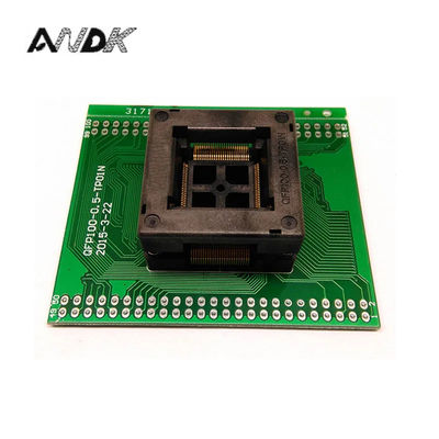 TQFP100 FQFP100 QFP100 to DIP100 Programming Socket OTQ-100-0.5-09 Pitch 0.5mm IC Body Size 14x14mm Test Socket