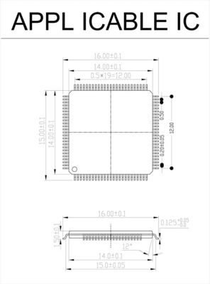 TQFP100 FQFP100 QFP100 to DIP100 Programming Socket OTQ-100-0.5-09 Pitch 0.5mm IC Body Size 14x14mm Test Socket