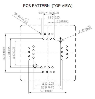 QFP32 TQFP32 LQFP32 Burn in Socket IC51-0324-1498 Pin Pitch 0.8mm IC Body Size 7x7mm Test Socket Adapter
