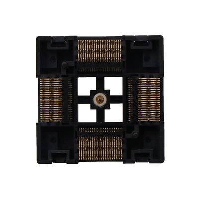 Qfp80 Socket High Temperature Aging Resistant Seat Size 12 × 12mm Programming Adapter 0.5 Spacing