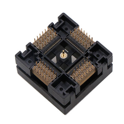 Qfp80 Socket High Temperature Aging Resistant Seat Size 12 × 12mm Programming Adapter 0.5 Spacing