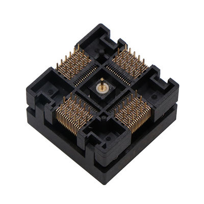 Qfp64 Socket Aging Socket Size 10 × 10mm Burn In Socket 0.5 Spacing Test Socket Programming Adapter