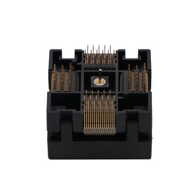 Qfp64 Socket Aging Socket Size 10 × 10mm Burn In Socket 0.5 Spacing Test Socket Programming Adapter