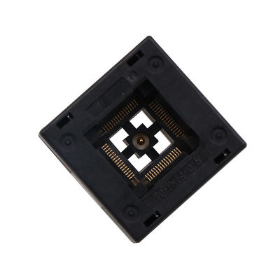 Qfp64 Socket Aging Socket Size 10 × 10mm Burn In Socket 0.5 Spacing Test Socket Programming Adapter