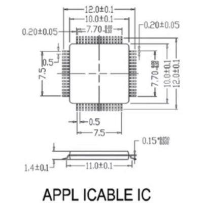 Qfp64 Socket Aging Socket Size 10 × 10mm Burn In Socket 0.5 Spacing Test Socket Programming Adapter
