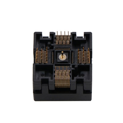 Qfp48 Ic Socket With Grounding Structure Aging Test Socket Programmer Adapter Socket 0.5mm Spacing Chip Body Size 7 × 7m