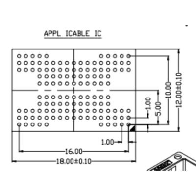 Bga132-1.0 Down Pressure Aging Seat Nandflash Test Seat Burning Seat Emptying Seat Size 12 * 18mm