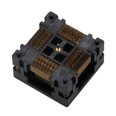 Qfp80 Aging Test Seat 0.5mm Spacing Chip Programming Adapter Pin Gold Plating Strip Grounding Chip Size 12 × 12mm