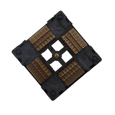 Qfp80 Aging Test Seat 0.5mm Spacing Chip Programming Adapter Pin Gold Plating Strip Grounding Chip Size 12 × 12mm