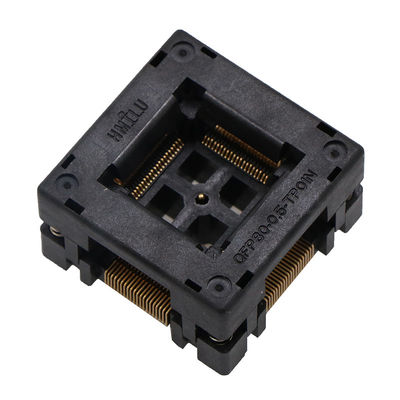 Qfp80 Aging Test Seat 0.5mm Spacing Chip Programming Adapter Pin Gold Plating Strip Grounding Chip Size 12 × 12mm