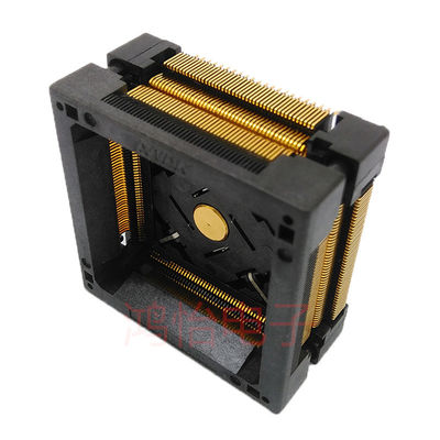QFP176 Flip-Top Aging Socket, 0.5mm Pitch, 125°C High Temp, Chip Body 24X24mm (Excl Pins), 26X26mm (Incl Pins)