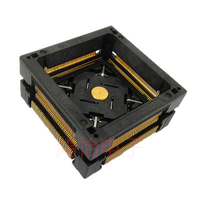QFP176 Flip-Top Aging Socket, 0.5mm Pitch, 125°C High Temp, Chip Body 24X24mm (Excl Pins), 26X26mm (Incl Pins)