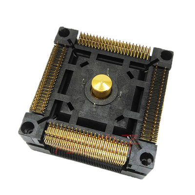 QFP176 Flip-Top Aging Socket, 0.5mm Pitch, 125°C High Temp, Chip Body 24X24mm (Excl Pins), 26X26mm (Incl Pins)